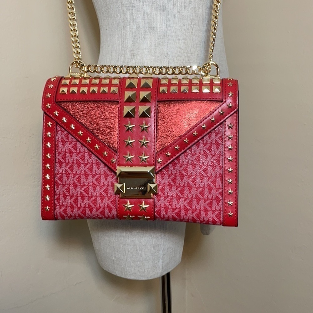 Michael Kors Whitney Star embellished bag red - Picture 8 of 12
